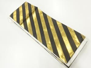 未使用品　斜め縞模様織出し踊り用半幅帯